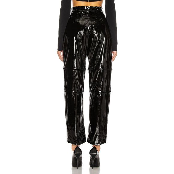 Daniele Carlotta Women's Black Patent Pants Size 42 IT Medium - Picture 3 of 7